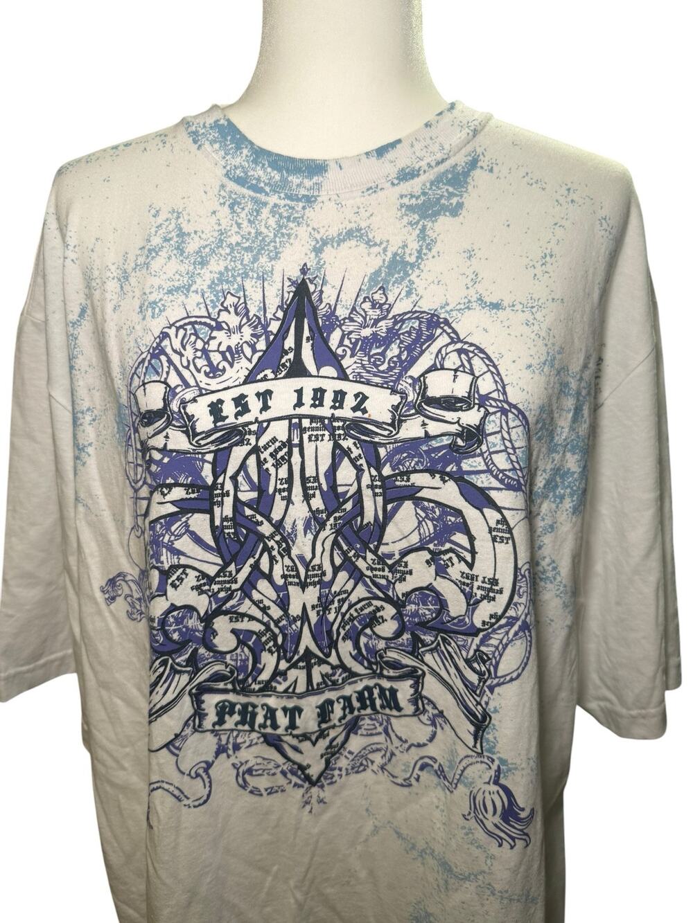 Phat Farm Classics Y2K Hip Hop Streetwear Oversized 90s Style Tee, Size 2XL